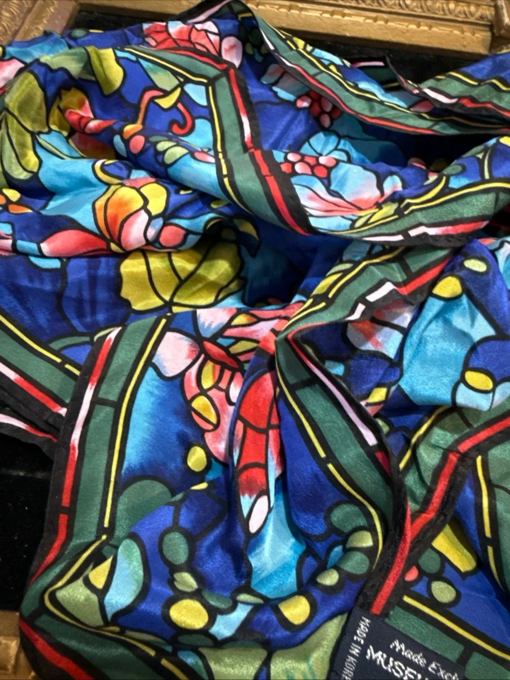 Vintage Floral silk scarf